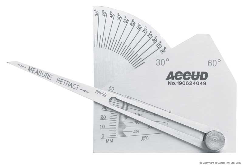 0-50 mm / 30? - 90? Fillet Welding Gauge